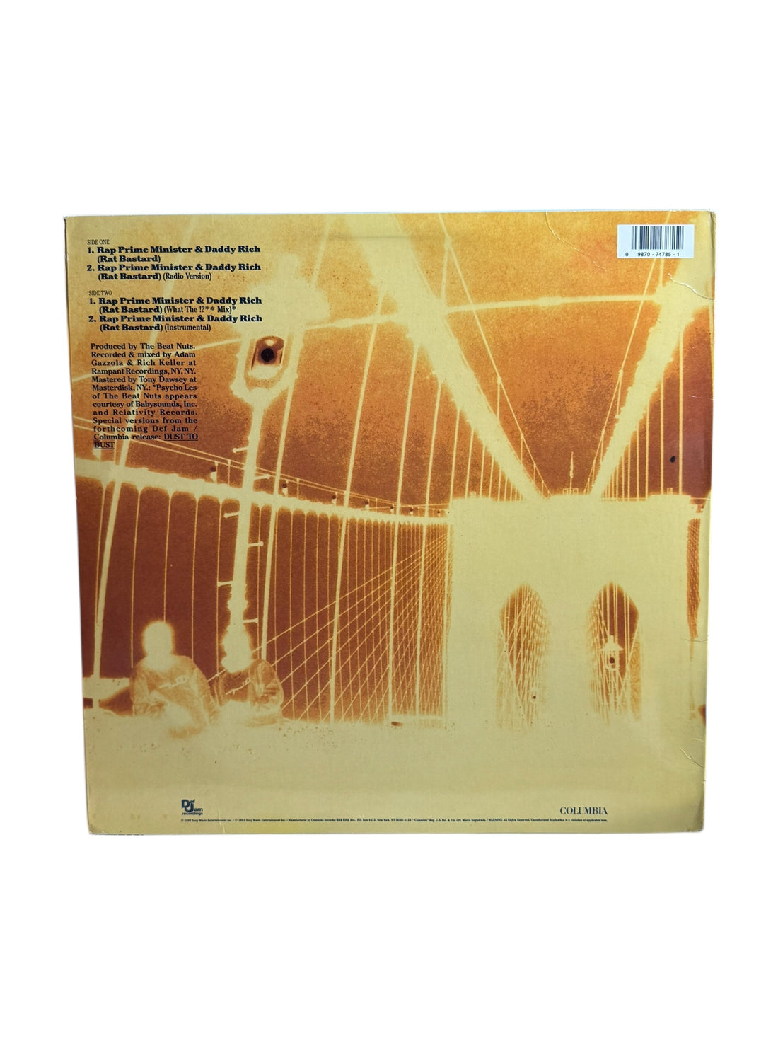 Prime Minister Pete Nice & Daddy Rich -  Rap Prime Minister & Daddy Rich (Rat Bastard) (12”)