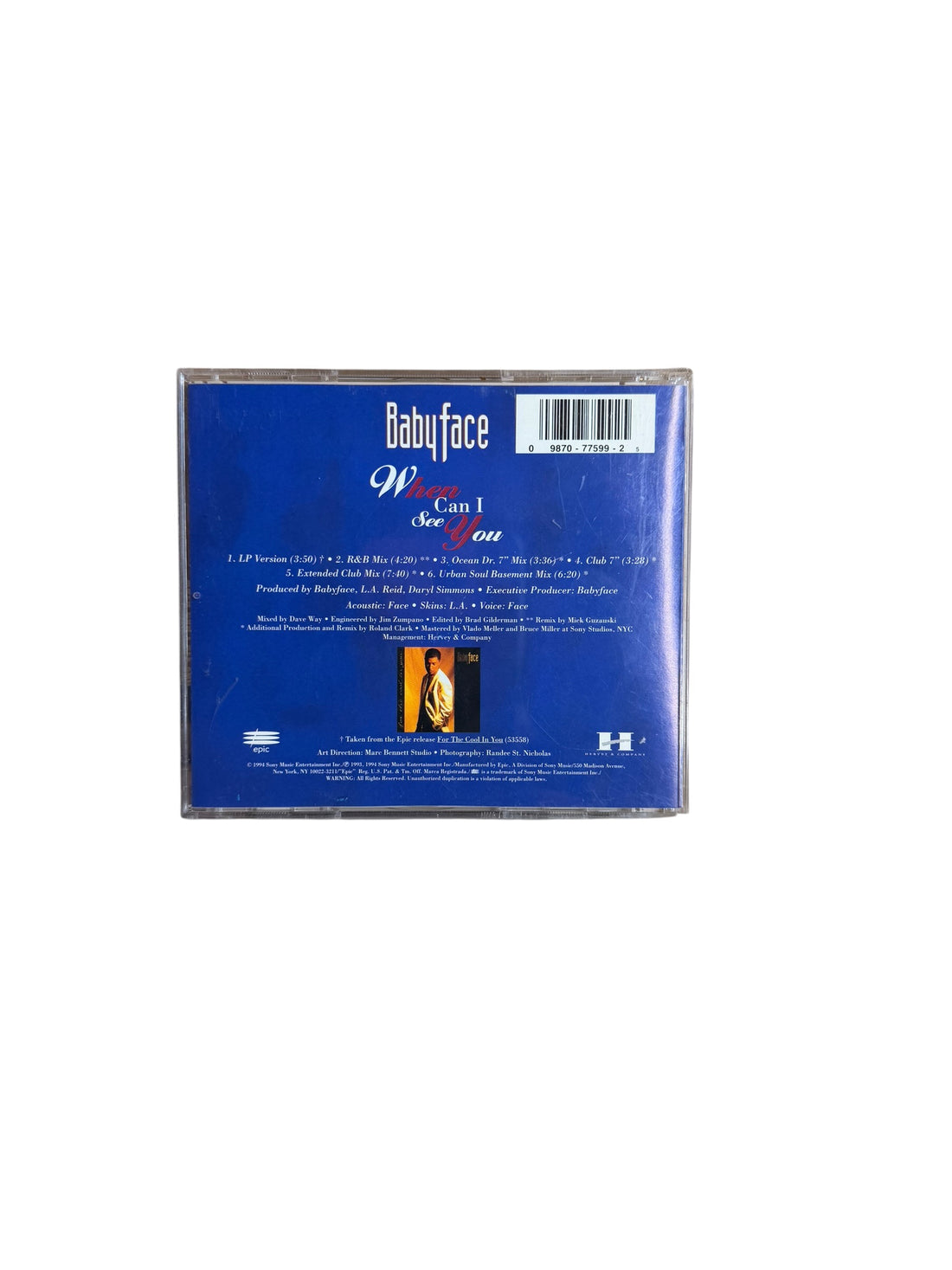 Baby Face - When Can I See You ( Used ) ( Cd )