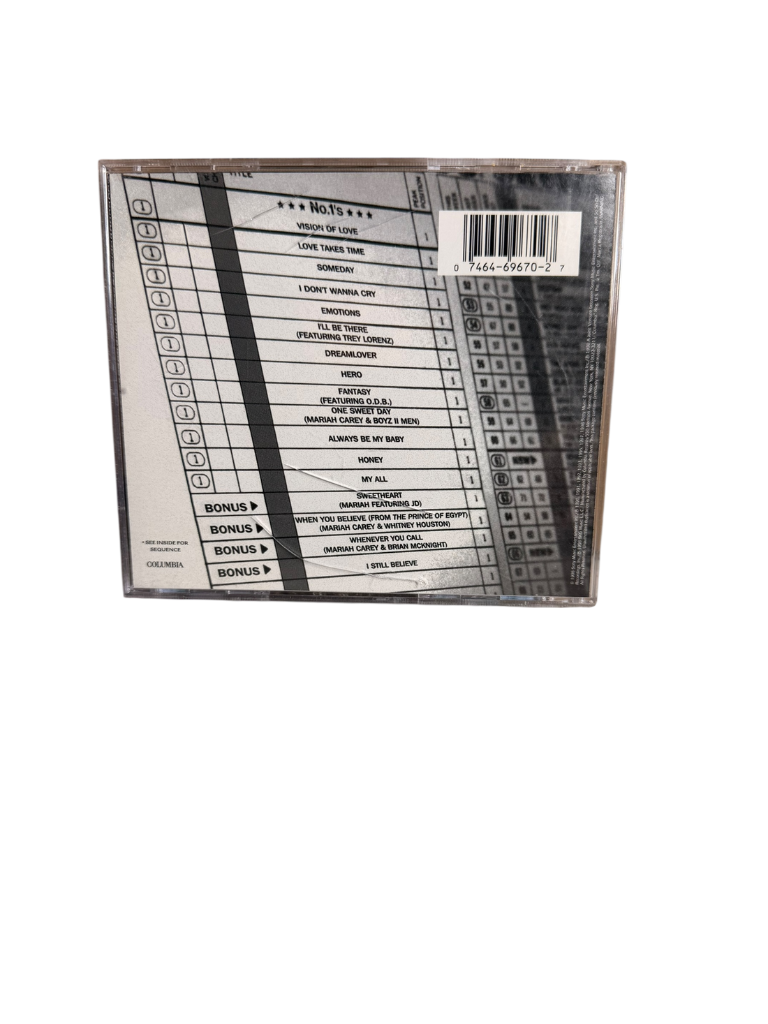 Mariah Carey - #1's ( Used ) ( Cd )