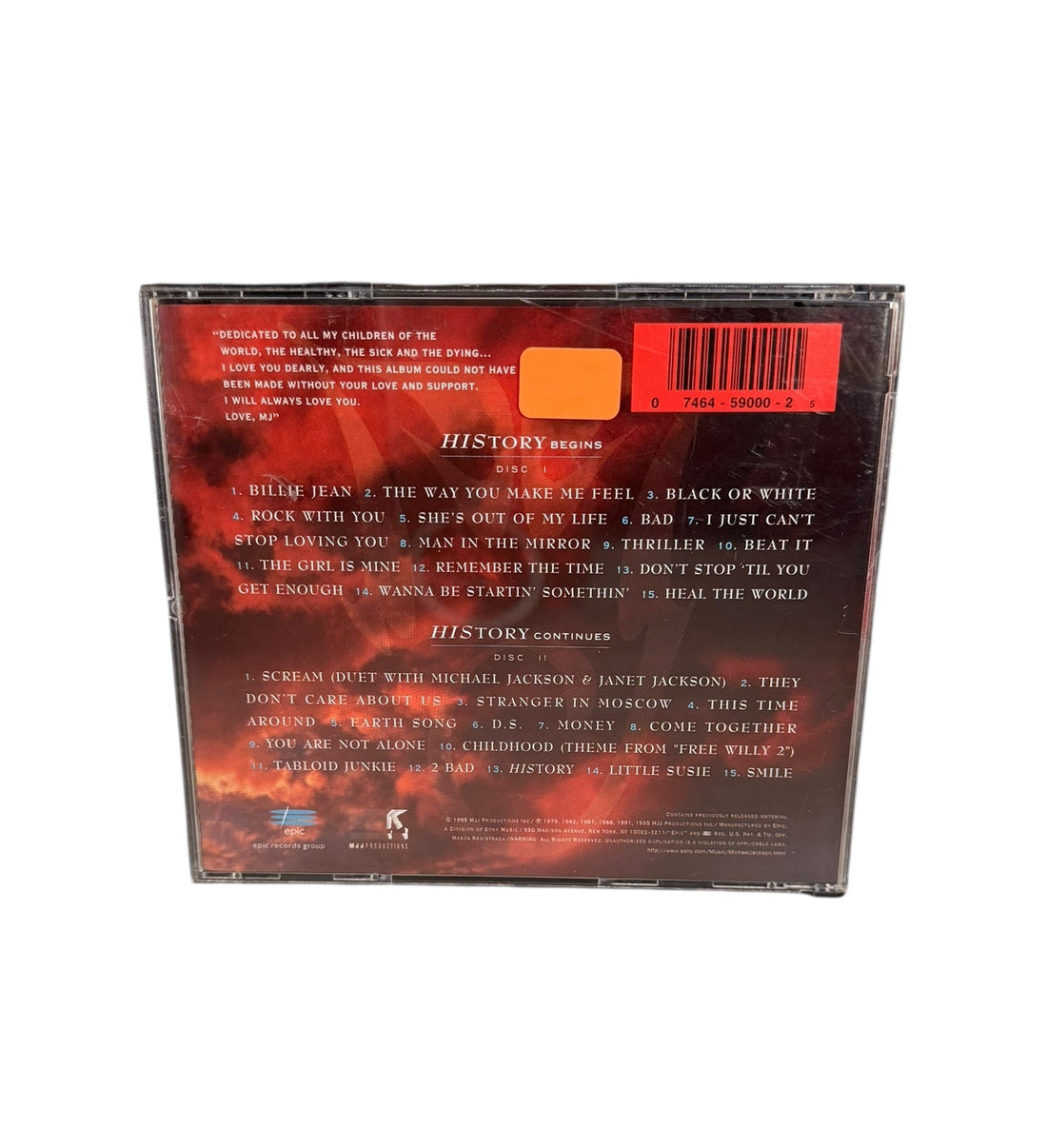 Michael Jackson-history past ,present and future book 1 (used) (CD)